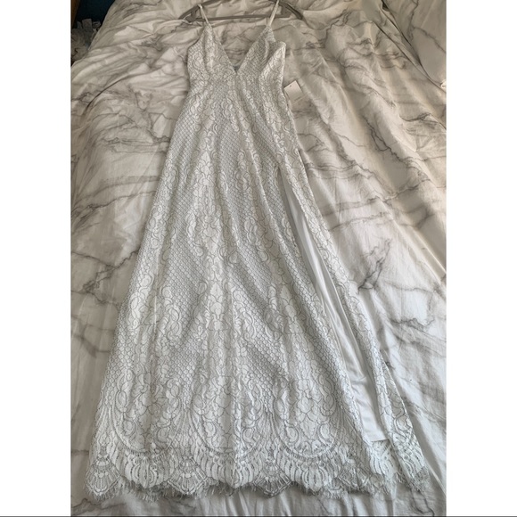 *NWT* Tobi Swoon Over You White Lace Maxi Dress Size M - Picture 4 of 8